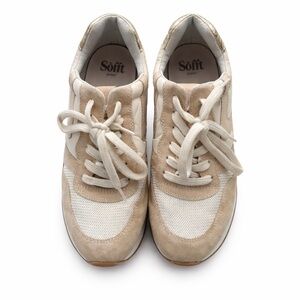 Söfft Beige and White Athletic Sneakers